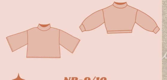 Mock Neck Crop (Wide Arm)